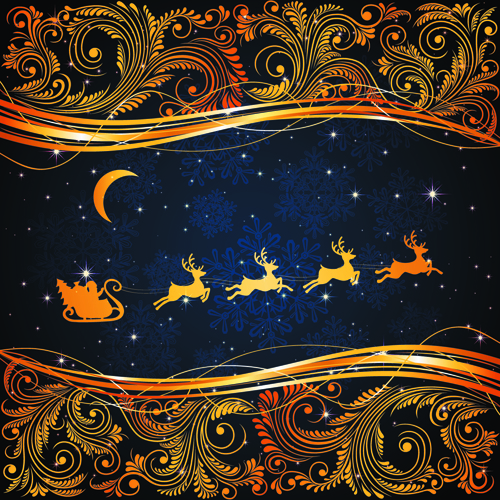 Christmas Reindeer Decorations background 01