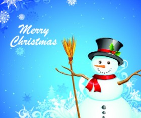 Christmas Snowman design elements vector 02