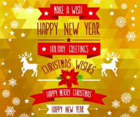 Christmas Wishes background vector 02