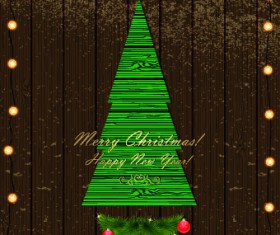 Christmas Wood background vector 01