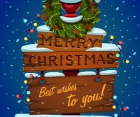 Christmas New Year vector backgrounds 01