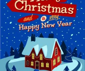 Christmas New Year vector backgrounds 02