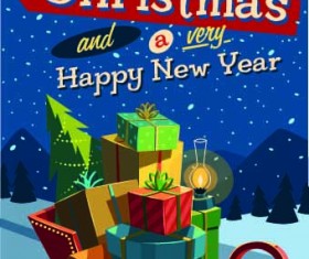 Christmas New Year vector backgrounds 03