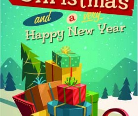 Christmas New Year vector backgrounds 04