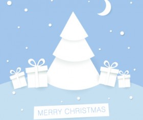 2014 Christmas paper cut backgrounds vector 04
