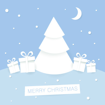 2014 Christmas paper cut backgrounds vector 04