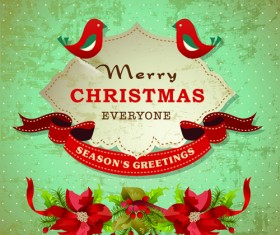 Christmas cute greeting cards design vector 02