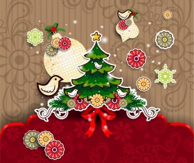 Christmas cute greeting cards design vector 05