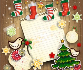 Christmas cute greeting cards design vector 06