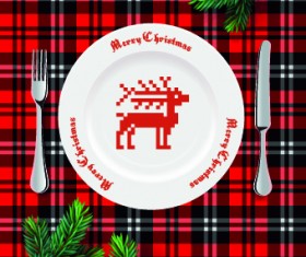 Christmas dining table background 02
