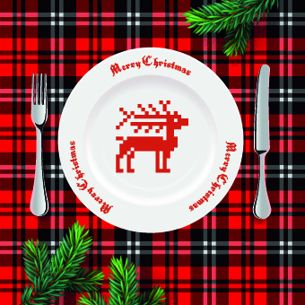 Christmas dining table background 02
