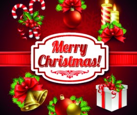 Christmas photo frame background vector 04 free download