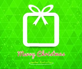 Cute Christmas gift box background vector 01