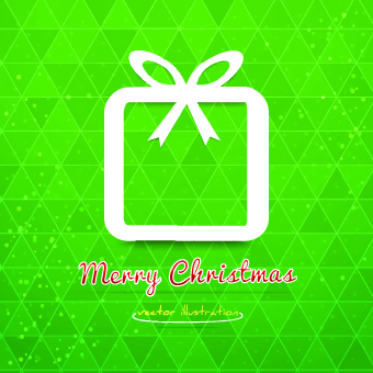 Cute Christmas gift box background vector 01