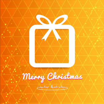 Cute Christmas gift box background vector 03