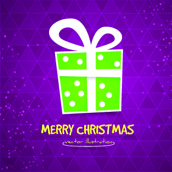 Cute Christmas gift box background vector 05