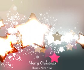 Christmas grunge star vector background 03