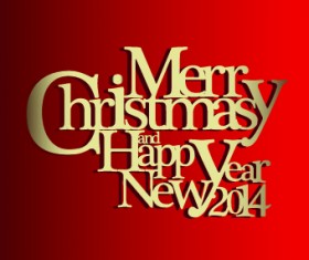 Christmas new year text design vector background 01