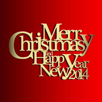 Christmas new year text design vector background 01