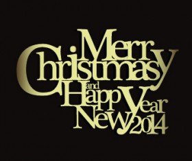 Christmas new year text design vector background 02