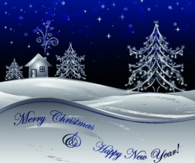 Christmas night background vector