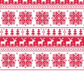 Christmas patterns vector set 03