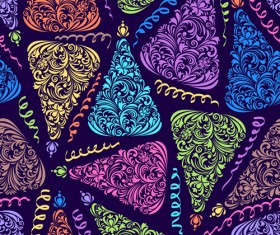 Christmas patterns vector set 04