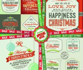Christmas special offer labels vector 02