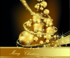 2014 Sparkling Christmas tree backgrounds vector 01