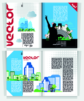 City Magazine Cover vector 04