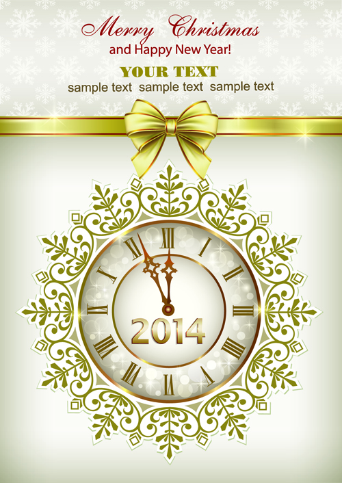 2014 New Year Clock Background set 03