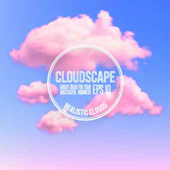 Cloud storage background vector 02