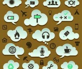 Cloud storage design elements vector 01