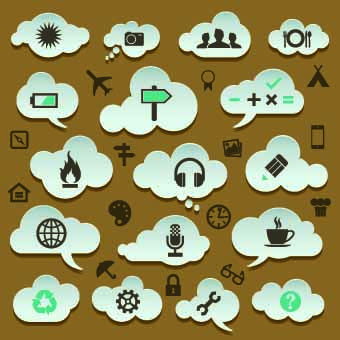 Cloud storage design elements vector 01