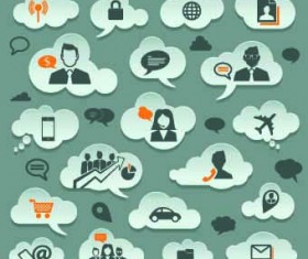 Cloud storage design elements vector 02