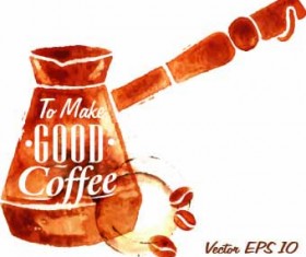 Coffee elements illustration vector 04