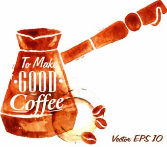 Coffee elements illustration vector 04