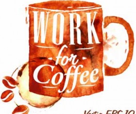 Coffee elements illustration vector 05