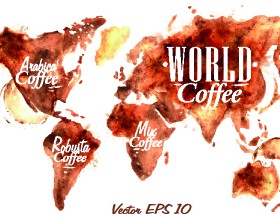 Coffee drawn elements vector 03