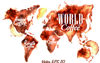 Coffee drawn elements vector 03