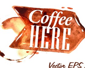 Coffee drawn elements vector 04