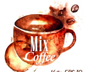 Coffee drawn elements vector 05