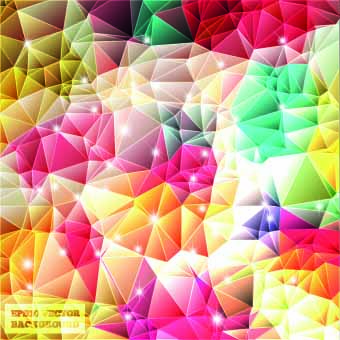Shiny Colorful shapes background vector 03