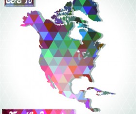 Continents map design vector 01