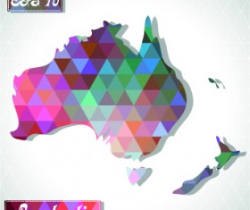 Continents map design vector 02