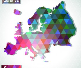 Continents map design vector 03