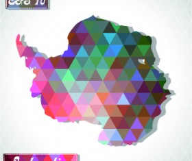 Continents map design vector 04