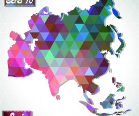 Continents map design vector 06