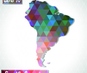 Continents map design vector 07