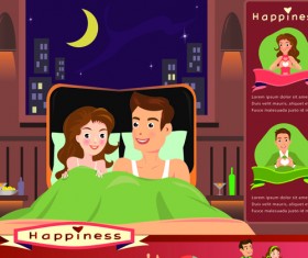 Couples and business infographics vector 01